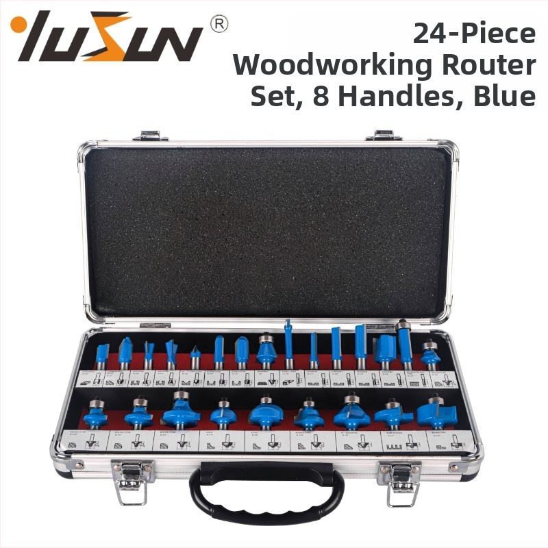 Σετ φρεζών τελικού κατεργασμού για ξύλο, 24 τεμάχια, σειρά 24A, μάρκα Yusheng