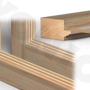 Φρέζα για πόρτες και παράθυρα, ανάστροφη, για ξύλο/MDF/λαμινάτες, άξονας 12 mm, κατάλληλη για CNC μηχανές