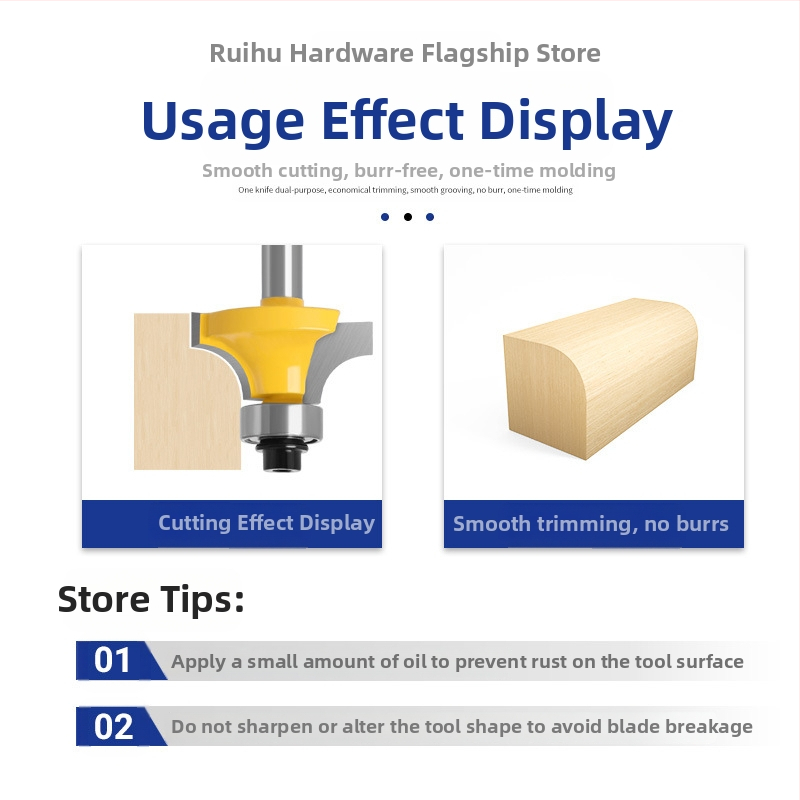 Комплект дървообработващи фрези, 4 бр. – сферична глава, сплав, слотираща фреза
