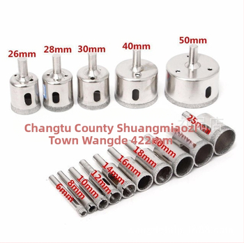 Σετ τρυπανιών γυαλιού με άμμο για τρύπημα μαρμάρου και λείανση χαντρών