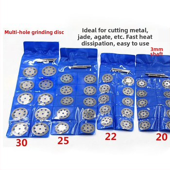 Диамантен диск за рязане с осем отвора и зъбно шлайфане, малък шлифовъчен диск от емери за нефрит – комплект 10 бр., модел 45, максимална скорост 5000, произход Jiangsu