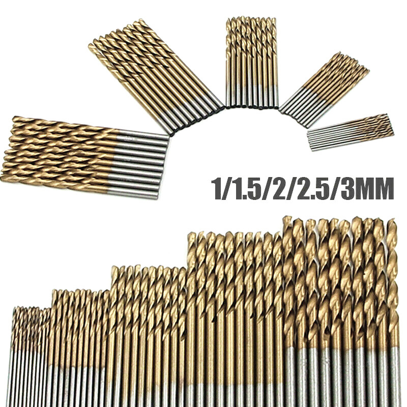MY IDEAL Set od 50 spiralnih bušilica za drvo, bi-metal titan premaz