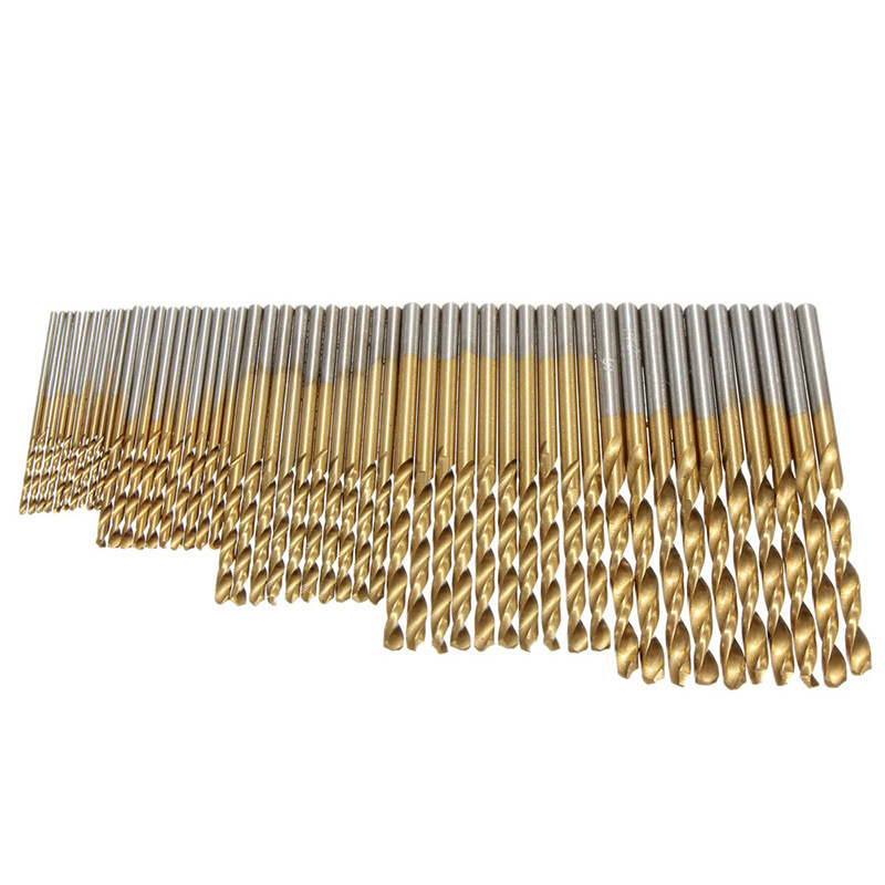 MY IDEAL Set od 50 spiralnih bušilica za drvo, bi-metal titan premaz