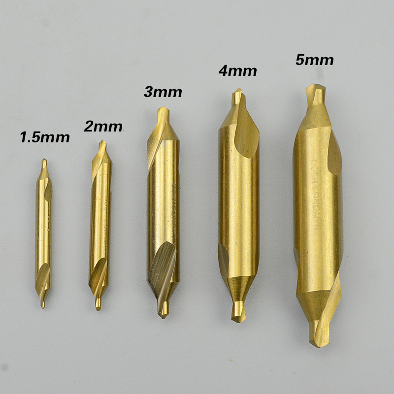 M35 kobaltom sadržan titan premazan centar vrtaljka, tip A, potpuno oštra, bez zaštite, Ø1.5–5 mm