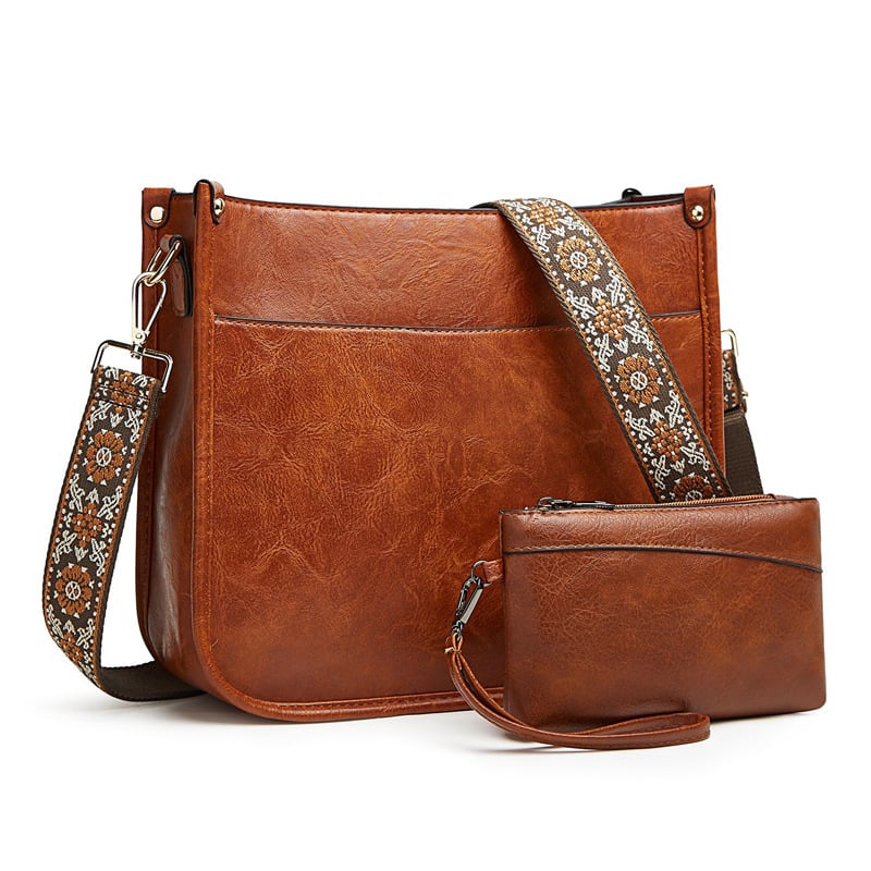 PU bőr női táska, leopard mintával, vízszintes négyzet alakú, cipzáras záródás, belső rekeszek: rejtett cipzáras zseb, telefonzseb, ID zseb