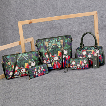 Σετ εξις τσαντών μαμά‑κόρη από PU – Τσάντες σε street style με φερμουάρ, κάθετες τετράγωνες μορφές, Nuoshan