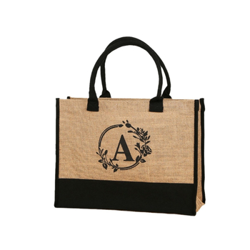 Geantă Tote din bumbac și in, stil urban minimalist, formă orizontal pătrată, deschiderea deschisă, buzunar intern pentru telefon