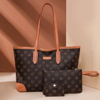 Γυναικεία PU τσάντα ώμου και crossbody, σετ τριών τεμαχίων, μεγάλη χωρητικότητα