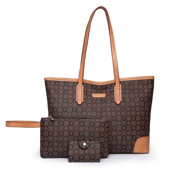 Γυναικεία PU τσάντα ώμου και crossbody, σετ τριών τεμαχίων, μεγάλη χωρητικότητα