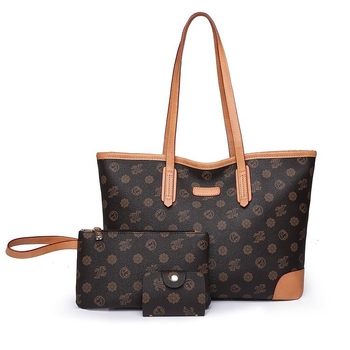 Γυναικεία PU τσάντα ώμου και crossbody, σετ τριών τεμαχίων, μεγάλη χωρητικότητα