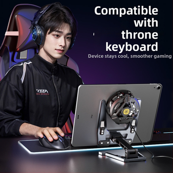 Алуминиев настолен държач за телефон и таблет, сгъваем и универсален, с охлаждащ елемент