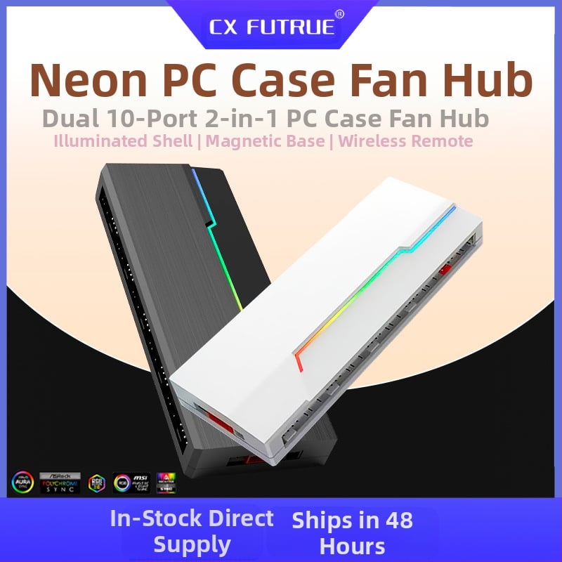 Универсален ARGB PWM хъб за вентилатори, двойно 10-канален, 5V 3-пин контролер