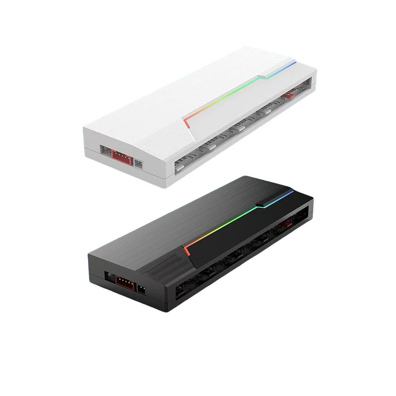 Универсален ARGB PWM хъб за вентилатори, двойно 10-канален, 5V 3-пин контролер