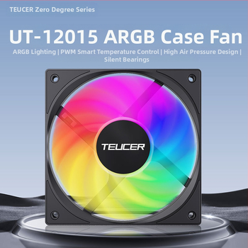 Ανεμιστήρας ψύξης CPU με ARGB για επιτραπέζιο κουτί, υδραυλικοί ρουλεμάν, 800-2400 RPM, 34 dB(A)