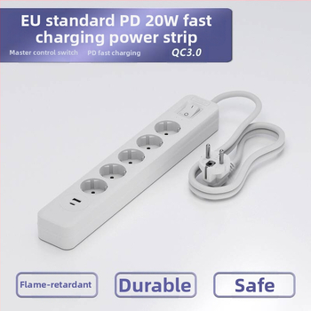 Europos standartų Schuko kištukų skirstytuvas, 3.1A, 100-250V AC, 3000W, PC korpusas, CE sertifikatas