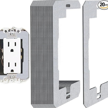 Φλάντζα τοίχου πάνελ για πρίζα, μεταλλική, επίπεδη εγκατάσταση, καθολικό μοντέλο