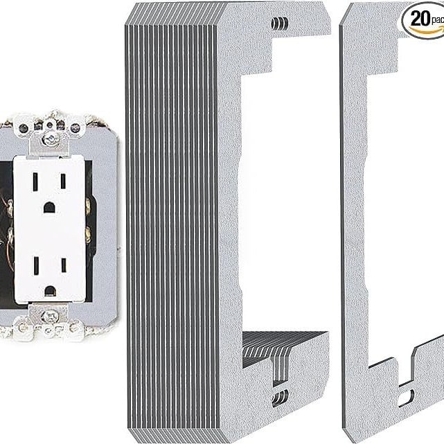 Φλάντζα τοίχου πάνελ για πρίζα, μεταλλική, επίπεδη εγκατάσταση, καθολικό μοντέλο