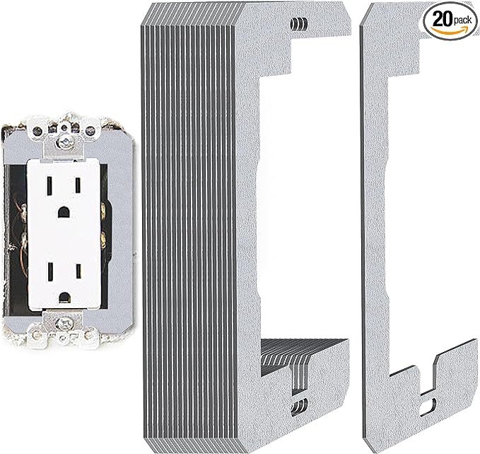 Φλάντζα τοίχου πάνελ για πρίζα, μεταλλική, επίπεδη εγκατάσταση, καθολικό μοντέλο