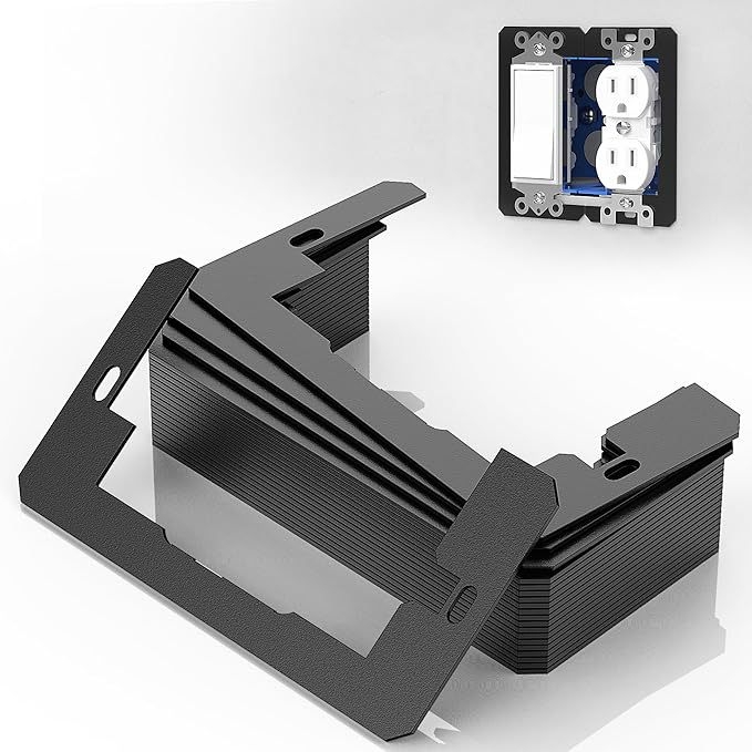 Φλάντζα τοίχου πάνελ για πρίζα, μεταλλική, επίπεδη εγκατάσταση, καθολικό μοντέλο