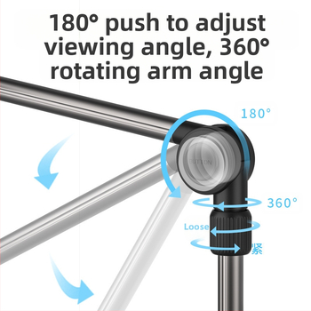 WS-21009 Стойка за телефон и таблет – универсална, разтегателна скоба, ABS + алуминиева сплав