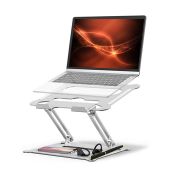 Suport pentru laptop din aliaj de aluminiu, înălțime reglabilă telescopică, design pliabil pentru birou, model Z19.
