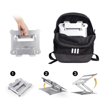 Стойка за лаптоп от алуминиева сплав, регулируемо телескопично повдигане, сгъваема настолна база, модел Z19.