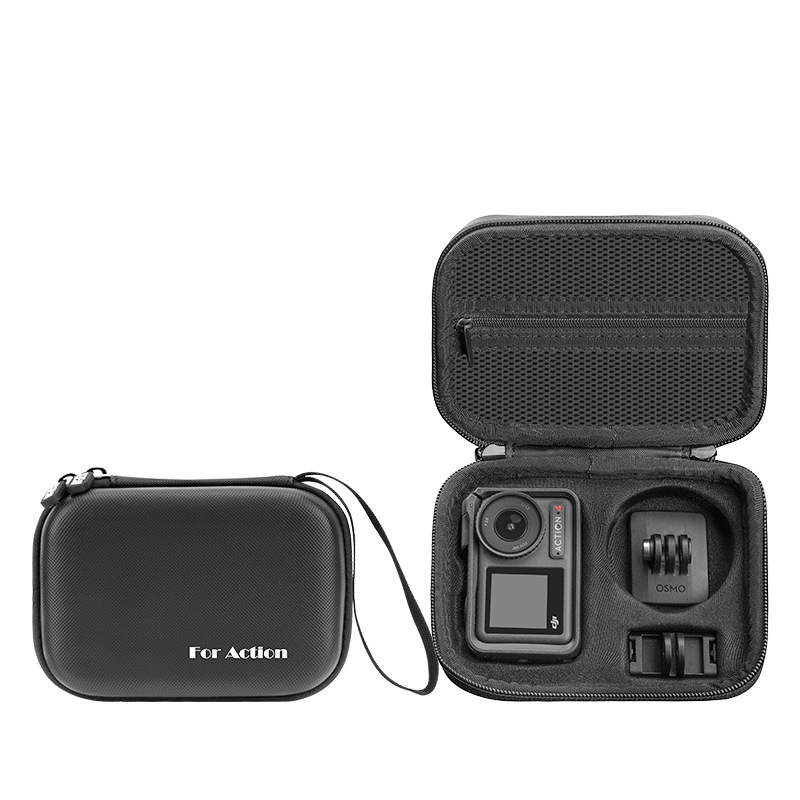 XFJI PU laikymo krepšys DJI Action3/4 veiksmo kameroms, nešiojimo per petį dizainas