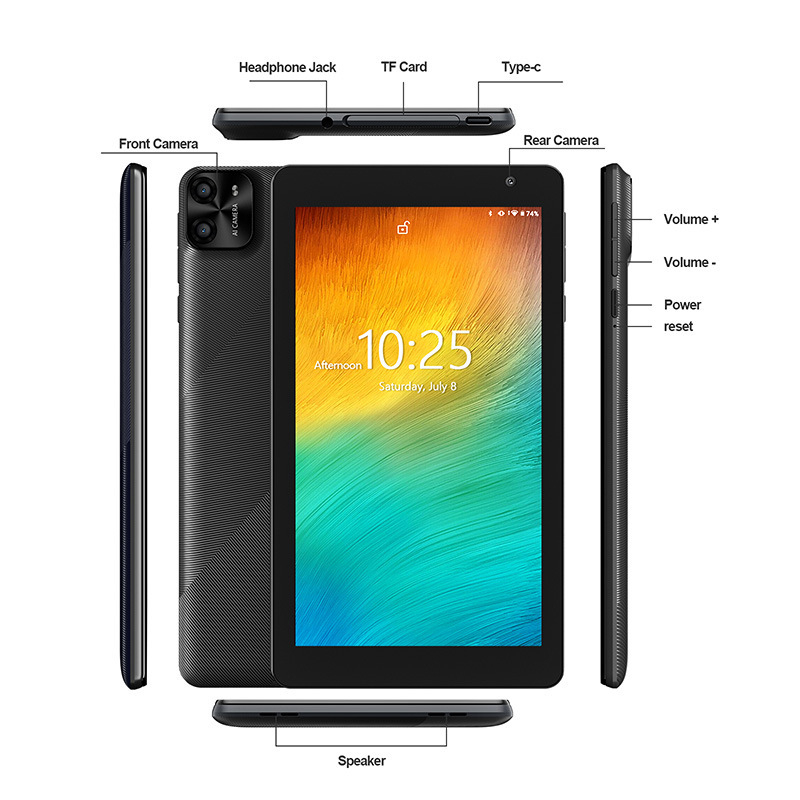 Детски таблет с четириядрен процесор 1.5GHz, Android, 8GB вградена памет, IPS дисплей, 2MP камера