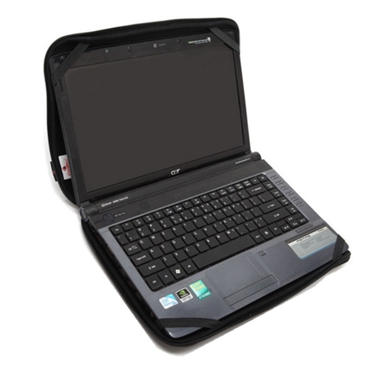 Atsparus vandeniui nešiojamojo kompiuterių dėklas su užtrauktuku, vidinė kišenė kompiuteriui, poliesterio įdaila, logotipo spausdinimas galimas