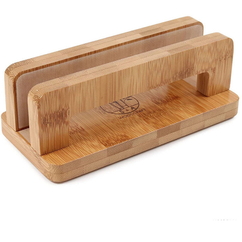 Medinis ir bambukinis nešiojamojo kompiuterio vertikalus laikiklis, išardomas dizainas, modelis Square, svoris 500 g