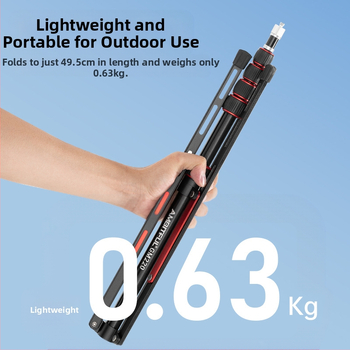 GM220 profesionalni stalak za fotografiju rasvjetu, aluminijska legura, visina 49.5–220 cm, nosivost 2.5 kg, 5 segmenata, promjer cijevi 1.3/1.6/1.9/2.2/2.5 cm