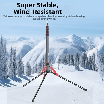 GM220 profesionalni stalak za fotografiju rasvjetu, aluminijska legura, visina 49.5–220 cm, nosivost 2.5 kg, 5 segmenata, promjer cijevi 1.3/1.6/1.9/2.2/2.5 cm