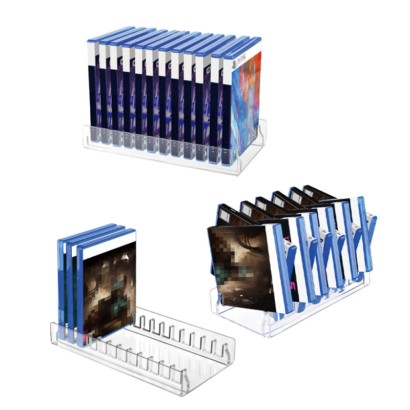 Ακρυλική βάση προβολής δίσκων PS5/PS4 για παιχνίδια, κοπή με λέιζερ, με ταψί