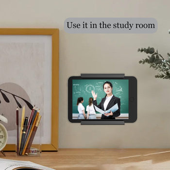 Planšetinio kompiuterio sieninis laikiklis su dviejų montavimo galimybių (dvipusė lipni juosta ar varžtai) - 80 g