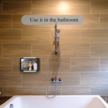 Planšetinio kompiuterio sieninis laikiklis su dviejų montavimo galimybių (dvipusė lipni juosta ar varžtai) - 80 g