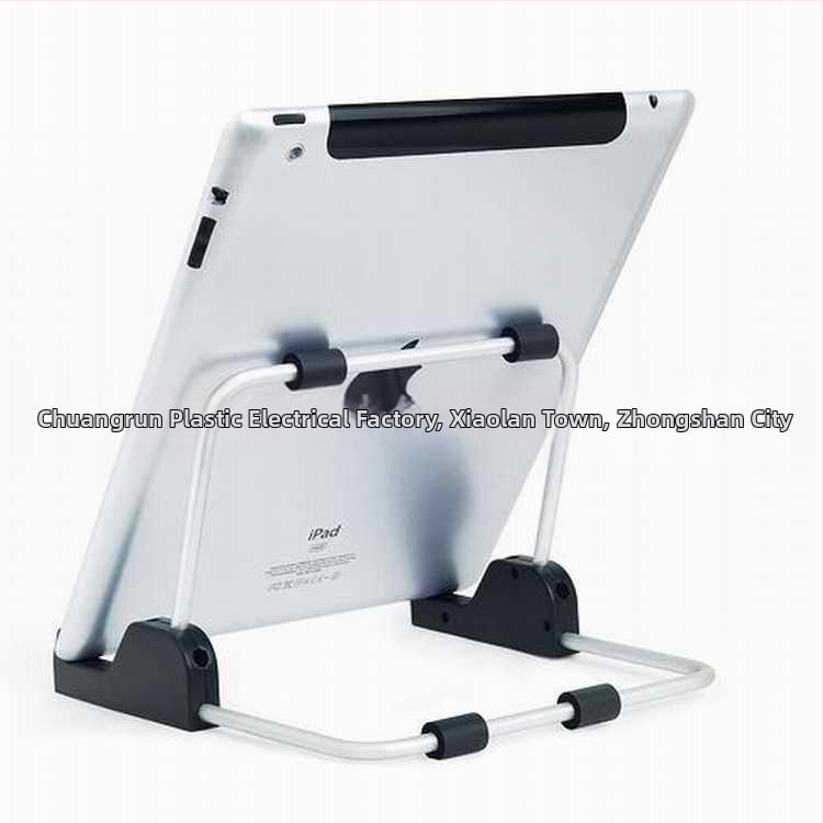 Planšetinio laikiklio TS-02, plastiko/aliuminio konstrukcija, dvipusė stalinė laikykla, suderinama su iPad, iPad Mini, iPad 2/3/4, svoris 0,14 kg