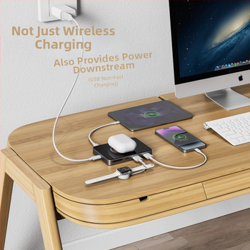 USB 3.0 hubo plėtimo stovas – Type-C jungtis, 5 Gbps, 60 cm kabelis, modelis YC7209, išorinis maitinimas