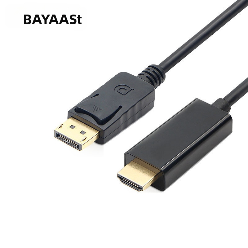 DisplayPort към HDMI адаптер, 1,8 м, меден кабел, позлатен интерфейс