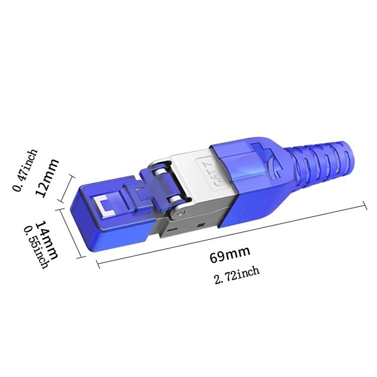 RJ45 συνδετήρας χωρίς εργαλεία Cat7/Cat6A – κεφαλή κρυστάλλου, για διακόπτες