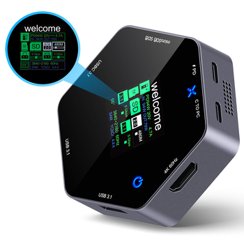 Type-C išplėtimo centras su 5 Gbps USB-C sąsaja, išorinė galia, modelis YC-931