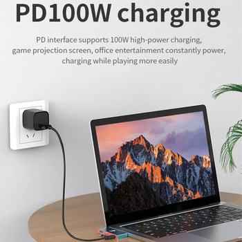 Type-C į HDMI laidą Nintendo Switch, 4K vaizdo išvestis, 5Gbps perdavimo greitis, nereikia išorinio maitinimo, 1–3 šakos, OEM palaikymas, spalvinga pakuotė.