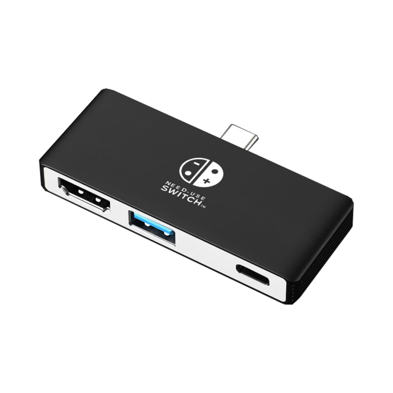 Type-C į HDMI laidą Nintendo Switch, 4K vaizdo išvestis, 5Gbps perdavimo greitis, nereikia išorinio maitinimo, 1–3 šakos, OEM palaikymas, spalvinga pakuotė.