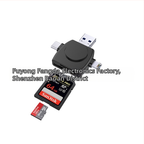 FD-W57 Кръгъл четец за карти с OTG, USB-C и USB Micro, SD/TF