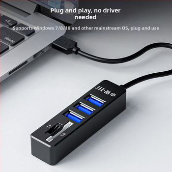 USB 5-σε-1 αναγνώστης καρτών και HUB για φορητό υπολογιστή, SD/TF υποστήριξη, USB 2.0 εξωτερική σύνδεση, μοντέλο Z303