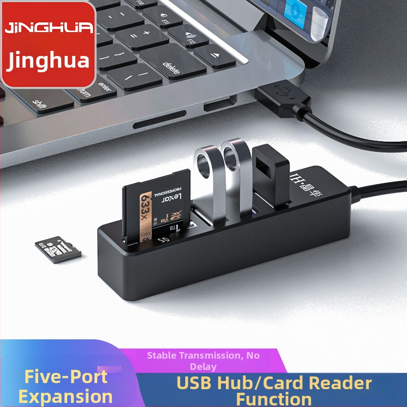 USB 5-σε-1 αναγνώστης καρτών και HUB για φορητό υπολογιστή, SD/TF υποστήριξη, USB 2.0 εξωτερική σύνδεση, μοντέλο Z303