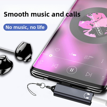 Type-C į 3,5 mm audio adapterį, modelis T97, be praradimų garso kokybė muzikai ir skambučiams, suderinamas su Apple ir Android įrenginiais