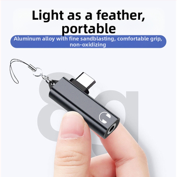 Type-C į 3,5 mm audio adapterį, modelis T97, be praradimų garso kokybė muzikai ir skambučiams, suderinamas su Apple ir Android įrenginiais