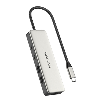 4-prievodų USB-C hub`as su 4K@60Hz vaizdu, 85W įkrovimas, USB 3.1 10Gbps — modelis UHP3415
