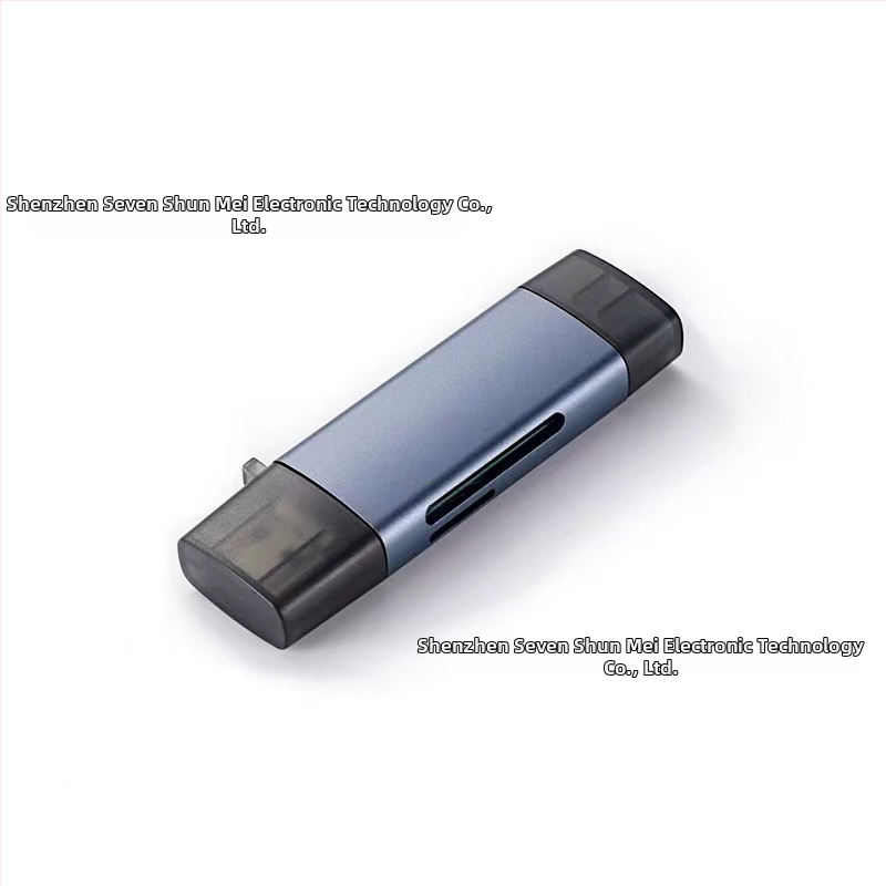 OTG четец за карти, пет в едно, алуминиева сплав, SD/TF поддръжка, USB 2.0 Type-C/Micro, 15 г