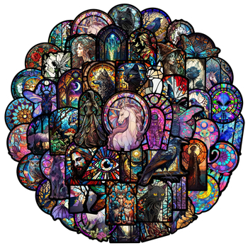 50 броя цветни графити стикери за багаж, скейтборд, каска, термос и калъф за телефон